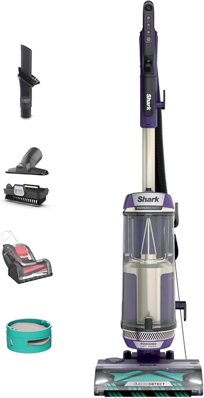 Shark POWERDETECT Upright Vacuum. Powerful Suction for Pet Hair, HEPA 