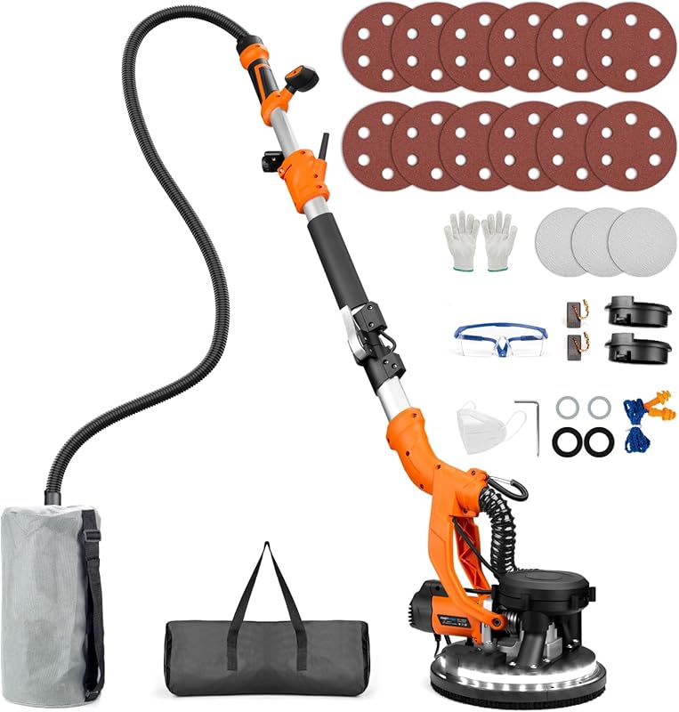 1000W Automatic Drywall Sander with Vacuum Dust Collection, Variable S