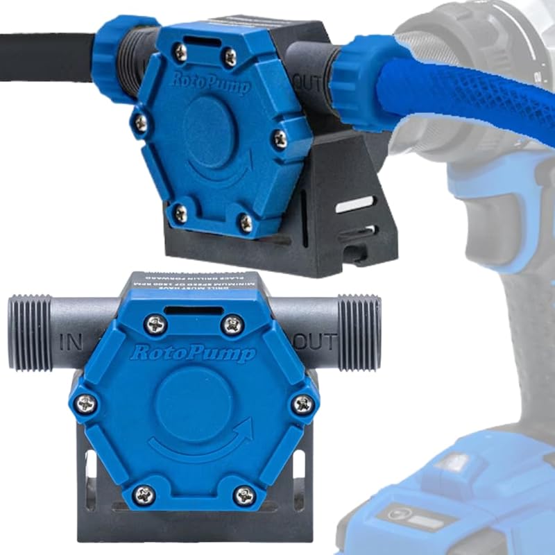 RotoPump Portable Self-Priming Drill Water Pump: 12.5 GPM for Siphonin