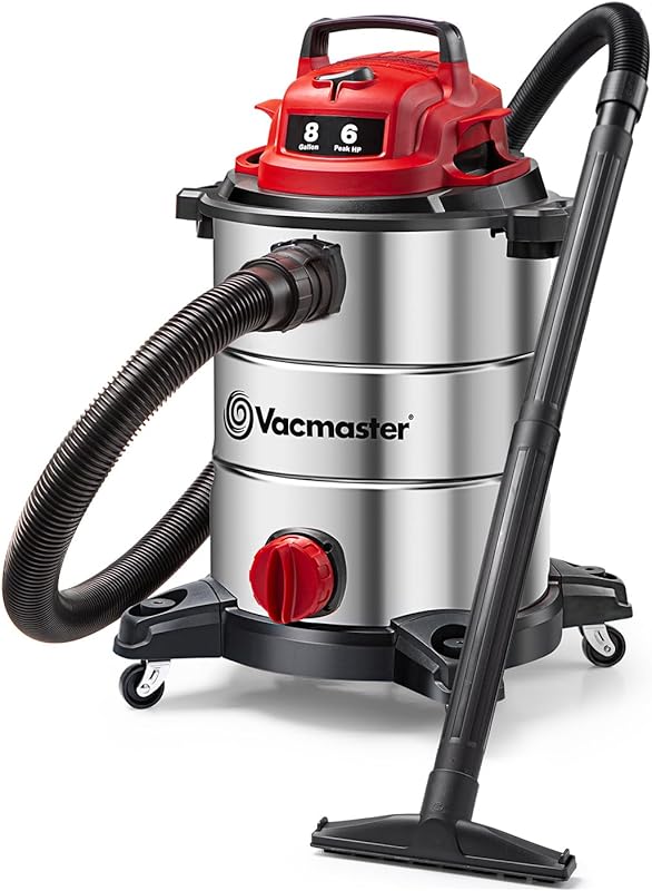 Vacmaster 8-Gallon Stainless Steel Wet/Dry Vacuum, ideal for professio