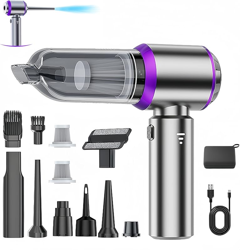 Handheld Cordless Vacuum and Blower with Brushless Motor for Car, Home
