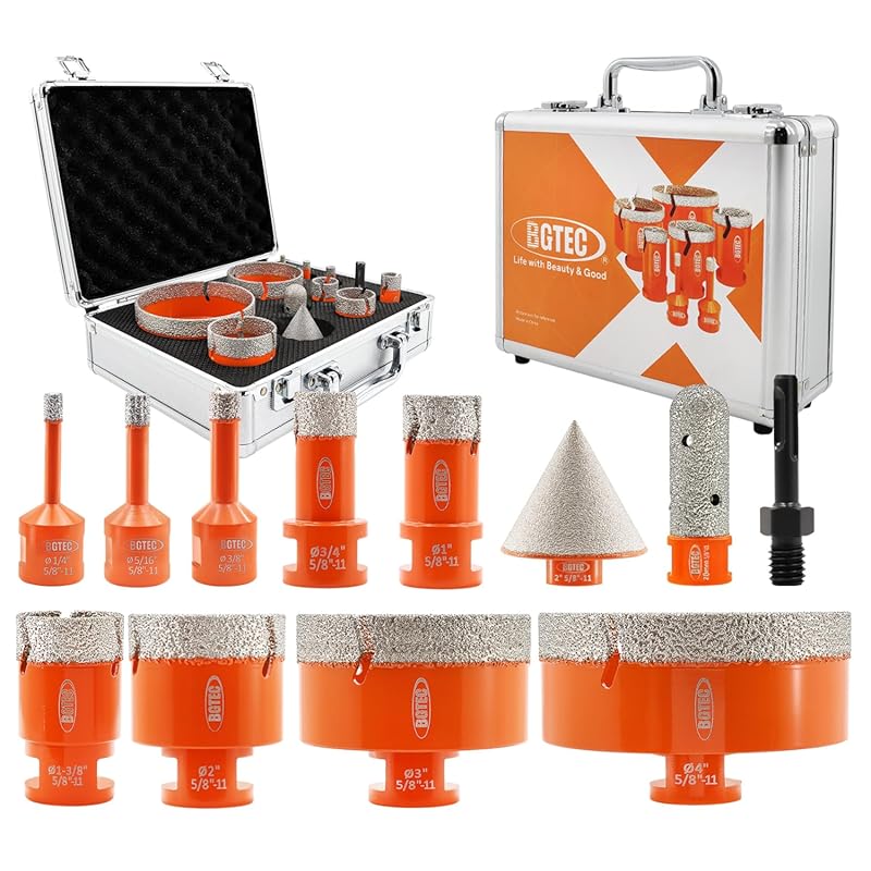 Diamond Tile Hole Saw Drill Bit for Porcelain, Ceramic, Marble, and Gr