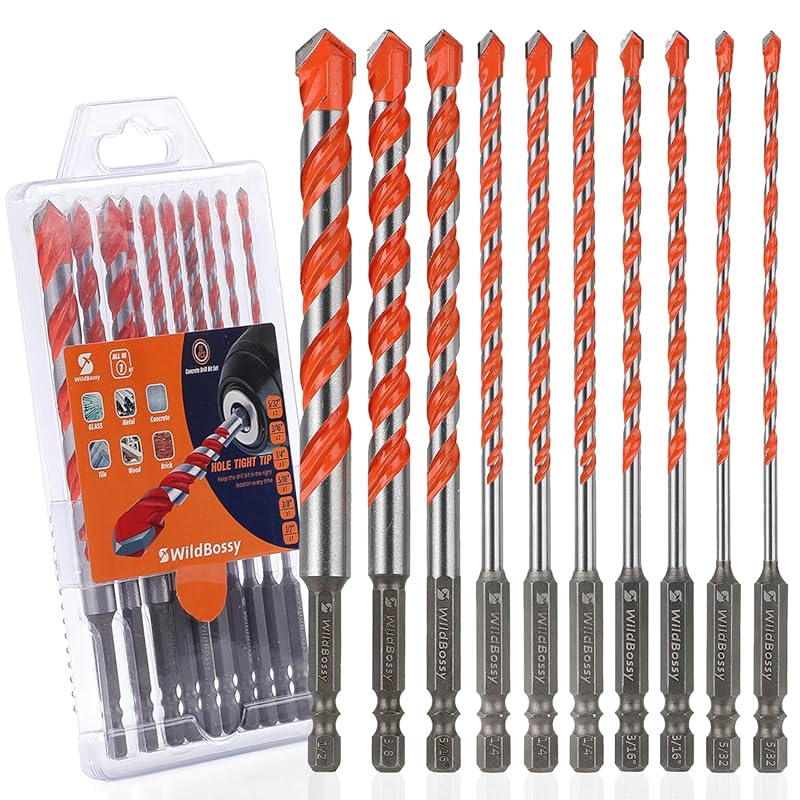 Concrete Carbide Hex Shank Masonry Drill Bit Set for Brick and Stone