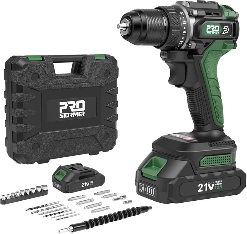 Expert Picks: 5 Best Wired Drills for Unmatched Performance 4 Prostormer Brushless Cordless Drill, 575 in.lbs Torque, 3/8