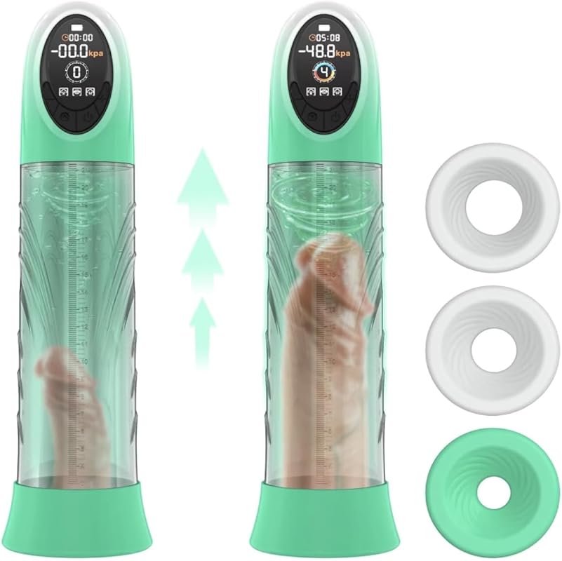 Electric ED Vacuum Pump with LCD Display, 4 Pressure Levels, and 9 Tra