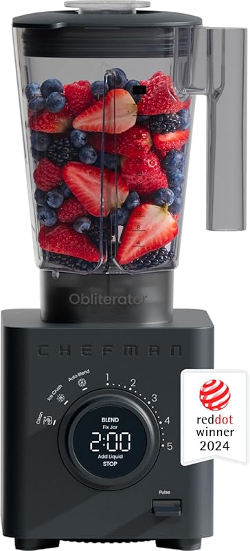 10 Best Blenders for Crushing Ice: Expert-Approved Powerhouses 11 Chefman Obliterator 48 oz Countertop Blender for Smoothies, 1380W Moto