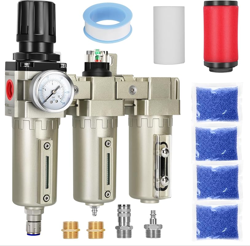 3/4 NPT 3 Stage Air Compressor Water and Oil Separator System with Aut