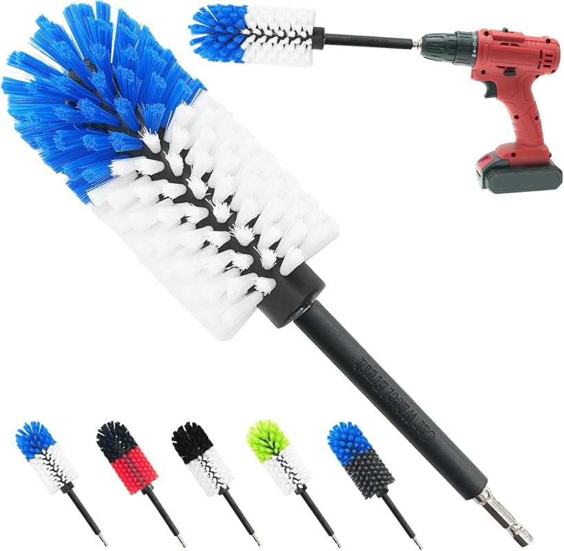 Durable Soft Drill Wheel Brush for Scratch-Free Car Rim and Tire Clean