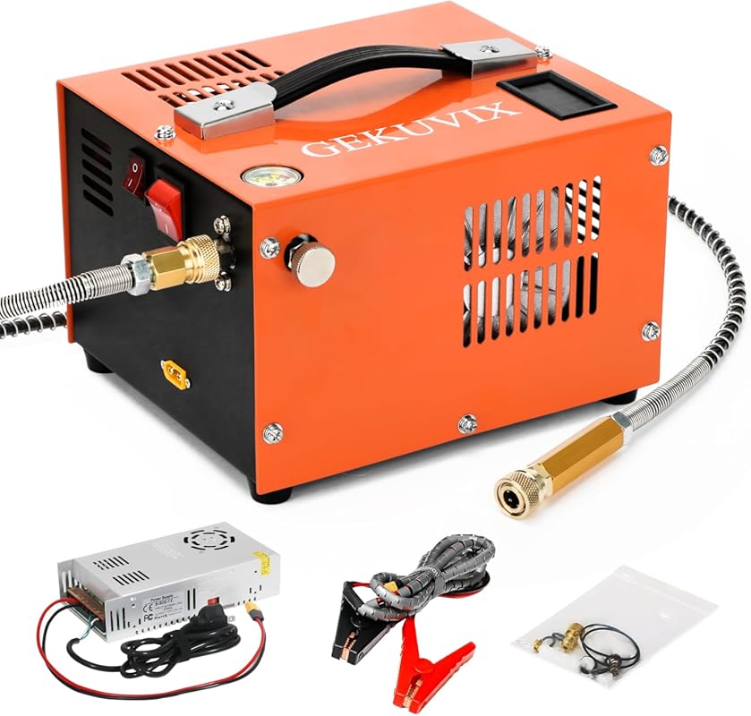 Portable PCP Air Compressor 4500 PSI, Water and Oil-Free with Dual 12V