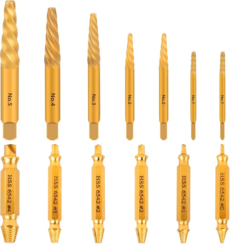 5 Expert Picks: Best Drill Bits for Drilling Out Bolts Flawlessly 4 Damaged Screw Extractor Drill Bit Set for Removing Broken Rusty Stripp