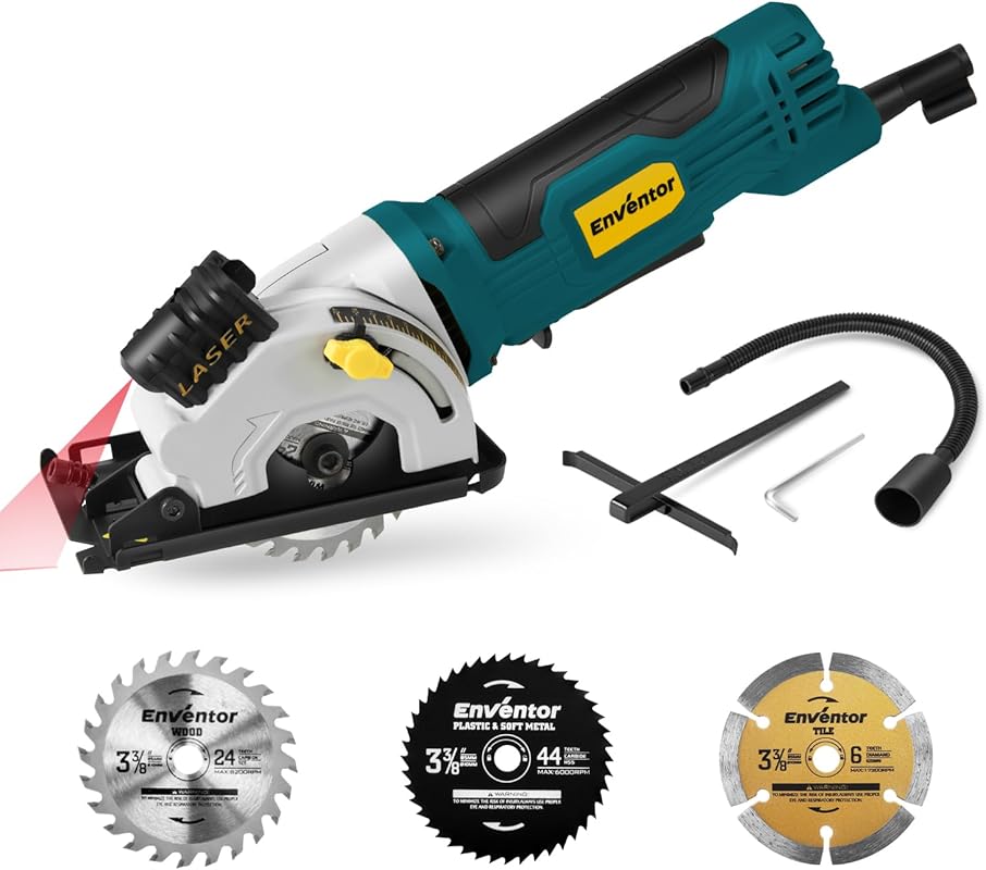 5 Best Circular Saws for Beginners: Expert-Approved Picks 6 Enventor Mini Corded Circular Saw with Laser Guide: Versatile and Easy