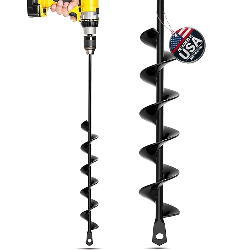 Auger Drill Bit Post Hole Digger for Beach Umbrellas 1.6x16.5 Inch, 3/
