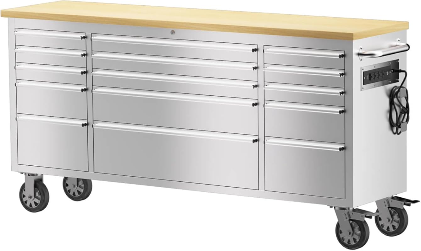 72-inch Stainless Steel Mobile Workbench