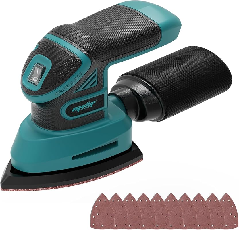 Ultimate 5 Best Cordless Detail Sanders: Expert Picks & Reviews 4 Cordless Detail Sander, Makita 18V Compatible, 12000 OPM, with Dust Co