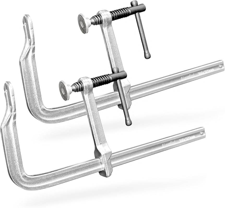 Heavy-Duty 12-Inch F-Clamps for Woodworking, 550 lbs Capacity, 3-Inch 