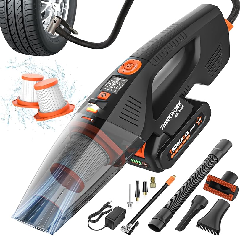 Best Cordless Handheld Car Vacuum and Air Inflator: Powerful for Auto 
