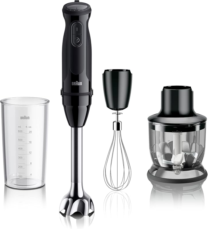 Braun MultiQuick Vario 5 Handheld Blender with 21-Speed, Turbo Boost, 