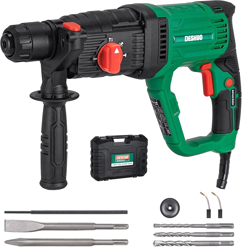 9 Amp Corded Rotary Hammer Drill with 1