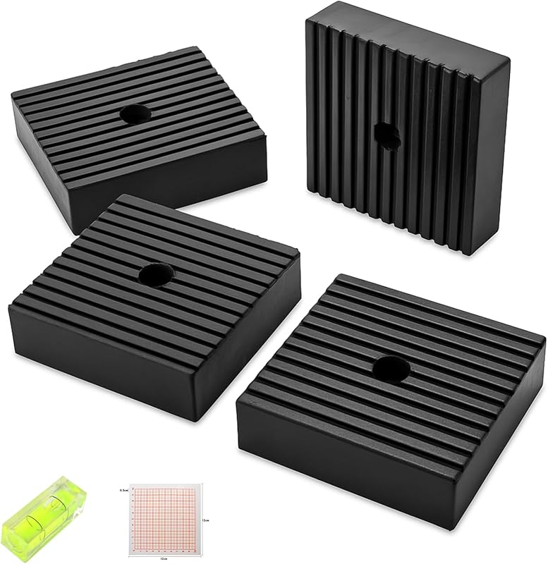 4 Pack Heavy-Duty Anti-Vibration Pads – Solid Rubber 4