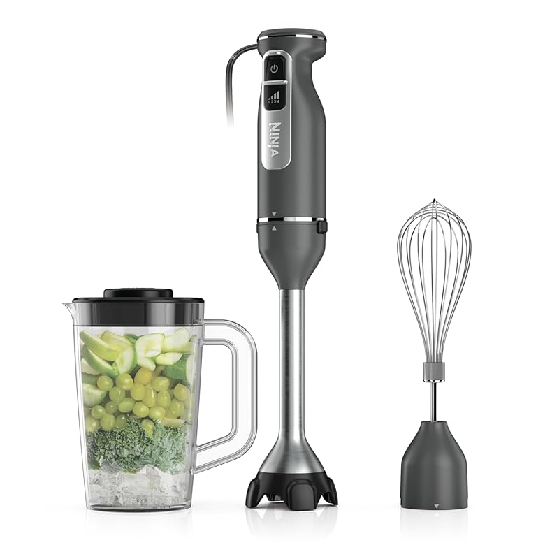 Ninja Immersion Hand Blender, featuring Whisk, 4 Speeds, SplatterShiel
