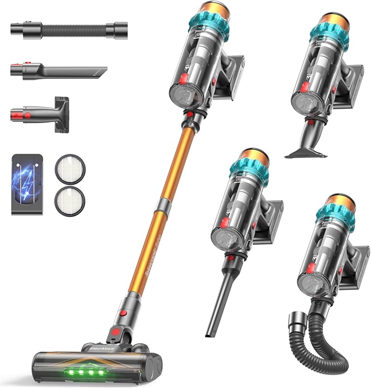 5 Best HEPA Filter Vacuums: Expert Picks for Superior Air Quality 1 ElecKeys Cordless Stick Vacuum: Self-Standing Design for Pet Hair and