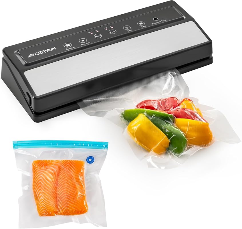 GERYON Compact Automatic Vacuum Sealer Machine for Dry and Moist Food,