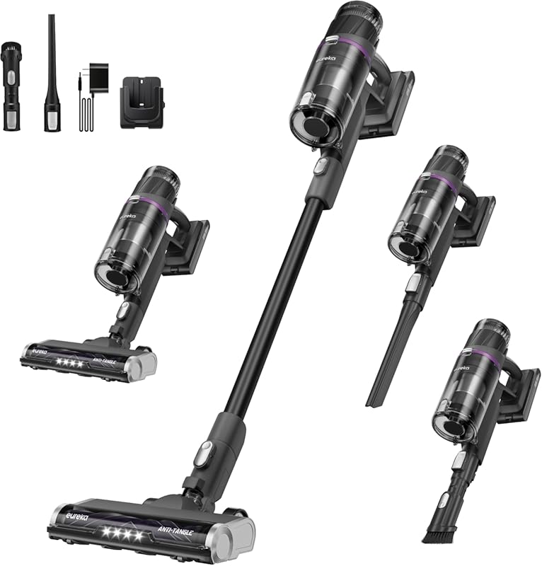 Eureka Cordless Stick Vacuum for Pet Hair on Hard Floors and Carpets w