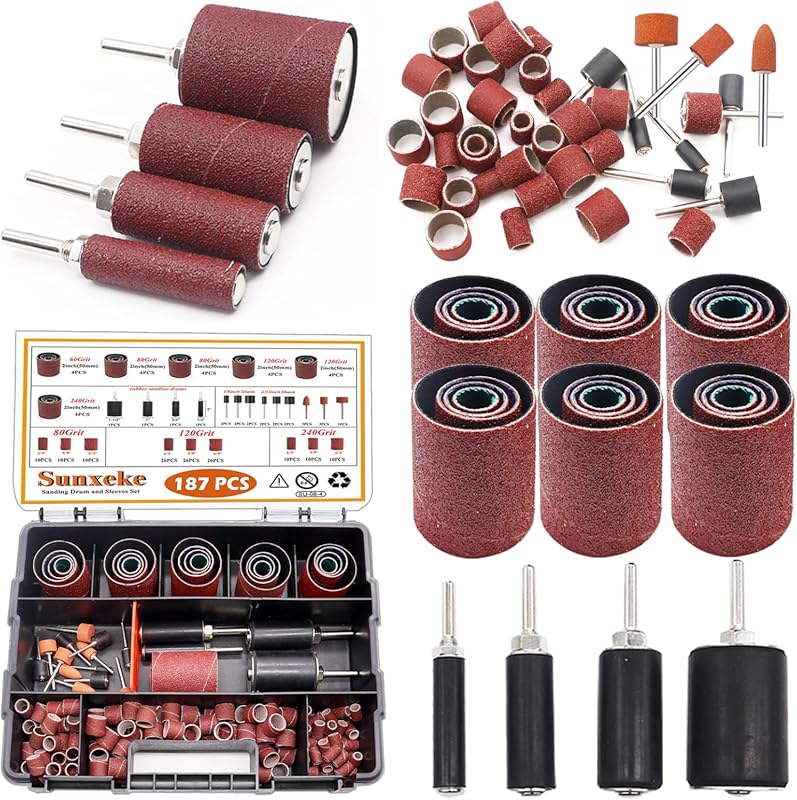 Sanding Drum Kit for Drills and Drill Presses: Perfect for Woodworking
