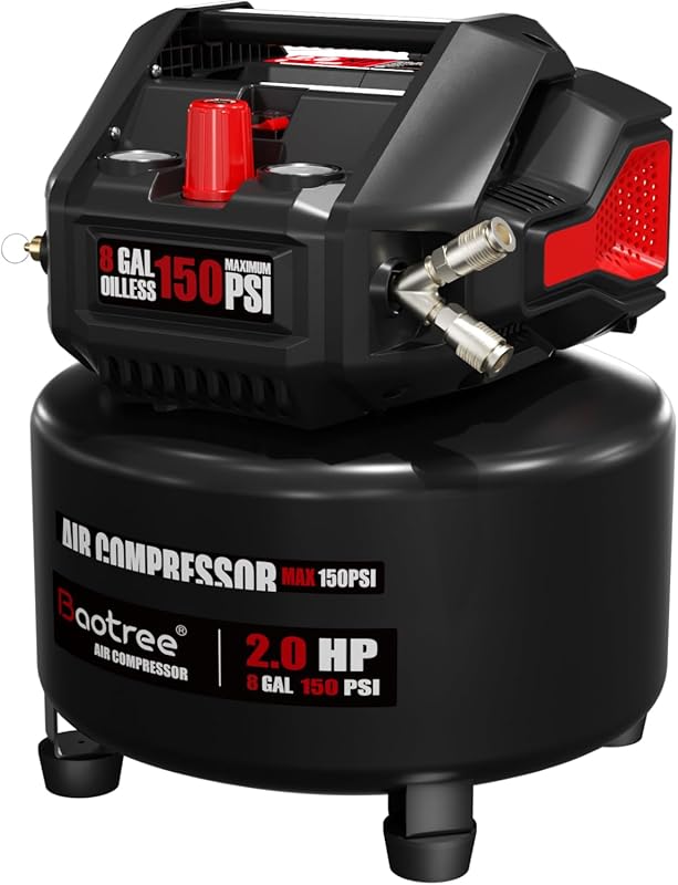 5 Best 8 Gallon Air Compressors: Our Expert Picks for Quality 5 Portable 8 Gallon Oil-Free Air Compressor for Garage, Car Repair, Spra