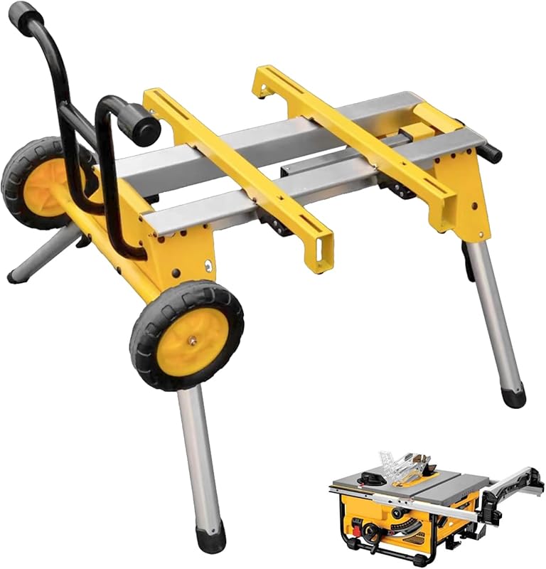 DEWALT Heavy-Duty Rolling Table Saw Stand: Portable, Compact, and Comp