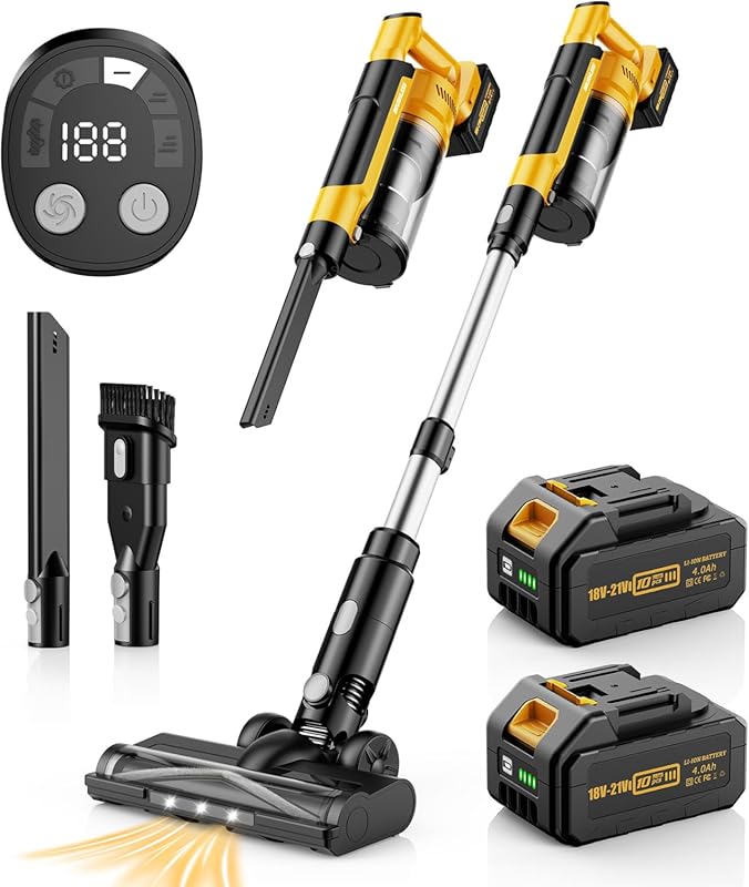 qimedo V1 Cordless Stick Vacuum: 700W Brushless, HEPA Filter, Extended