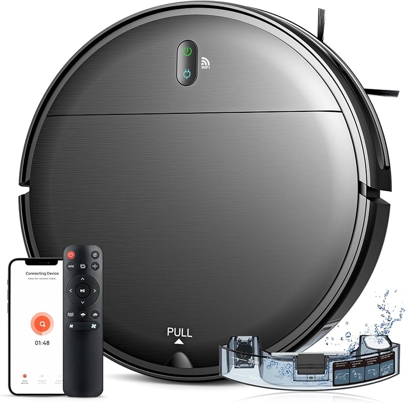 Slim 2-in-1 Robot Vacuum Mop Combo: 2300Pa Suction, Smart App Control 