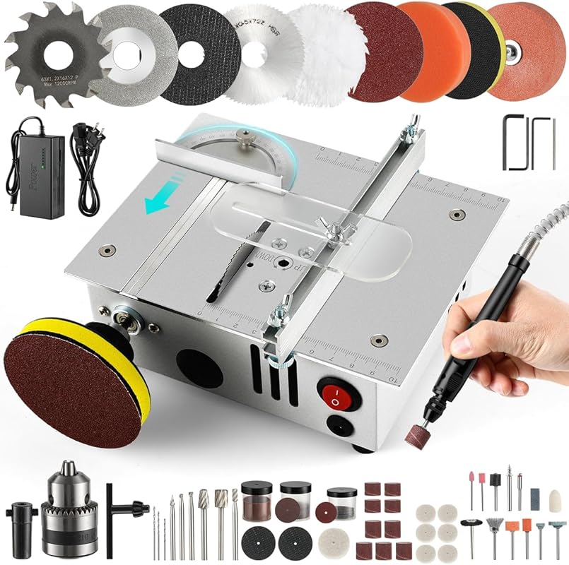 5 Best Mini Table Saws: Expert Picks for Precision & Power 4 Multifunctional Mini Table Saw with Dual Motors, Adjustable Speed and