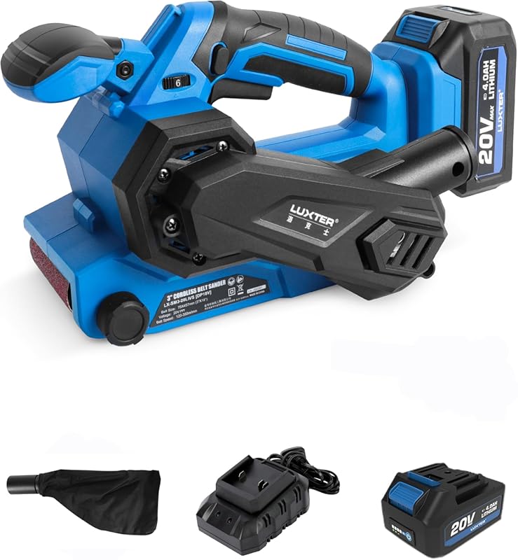 Top 5 Cordless Belt Sanders: Expert Picks for Power & Precision 5 LUXTER 20V Cordless Handheld Belt Sander (3