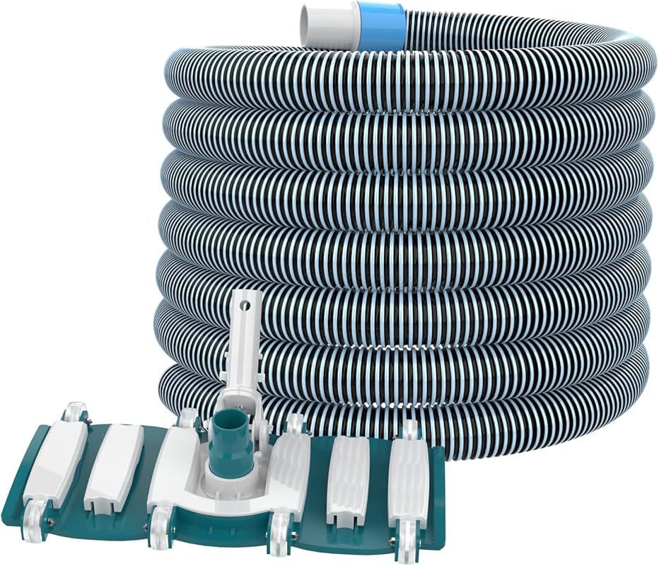 Weighted Pool Vacuum Head with Rotatable Handle and Wheels for Ingroun