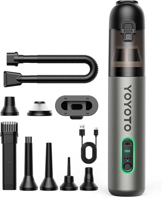 5 Best Battery Powered Handheld Vacuums: Expert-Approved Power 2 Rechargeable Cordless Handheld Vacuum: Powerful Suction with 3 Modes,