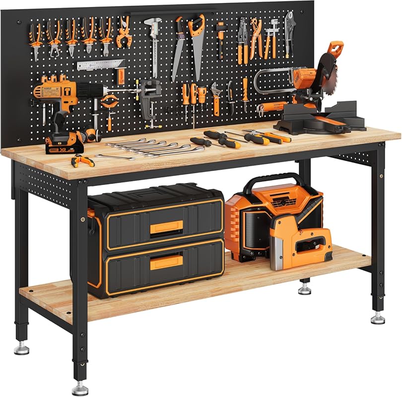 60-inch heavy-duty garage workbench