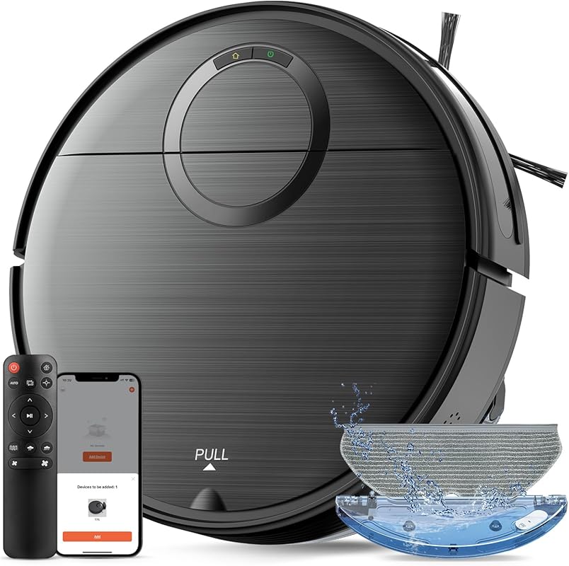 2-in-1 Robot Vacuum and Mop Combo with Wi-Fi App Control, Strong Sucti