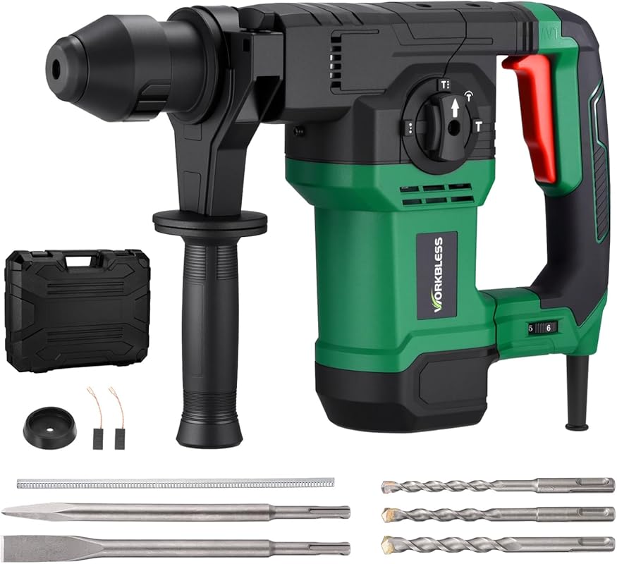 Heavy-Duty Corded Electric Rotary Hammer Drill with SDS-PLUS for Concr