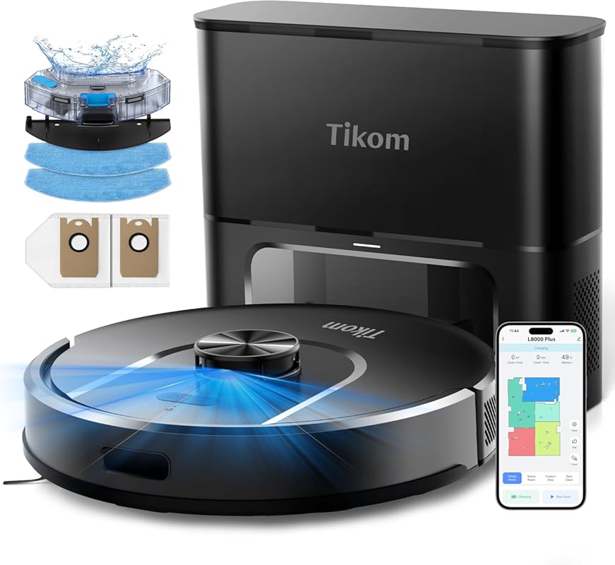 7 Best Robot Vacuum & Mop: Expert Tested for Superior Clean 5 Tikom Robot Vacuum and Mop: Self-Emptying Base, LiDAR Navigation, Idea