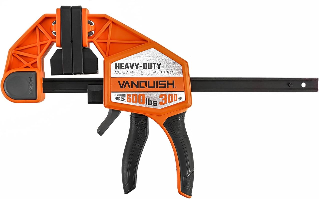 6-Inch One-Hand Quick Release Bar Clamp for Woodworking, 600 lbs Force