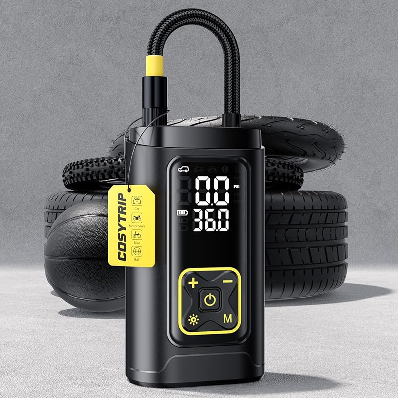 5 Best Small Air Compressors for Car Tires: Expert Top Picks 3 Portable Air Compressor Tire Inflator for Car Tires with Digital Gauge