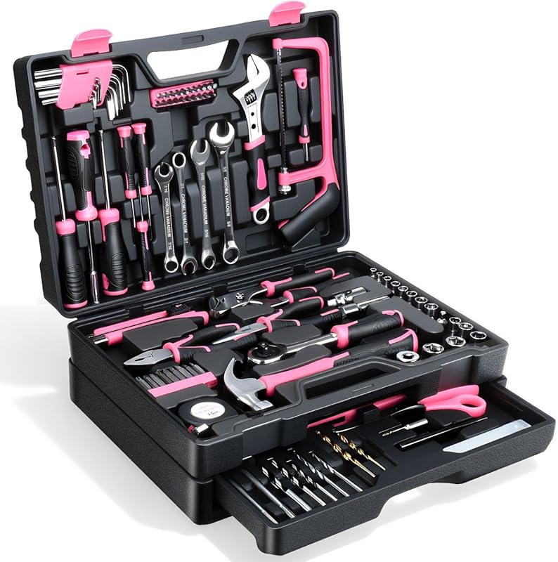 Best 412-Piece Home & Auto Tool Kit with Drill and Storage Toolbox wit