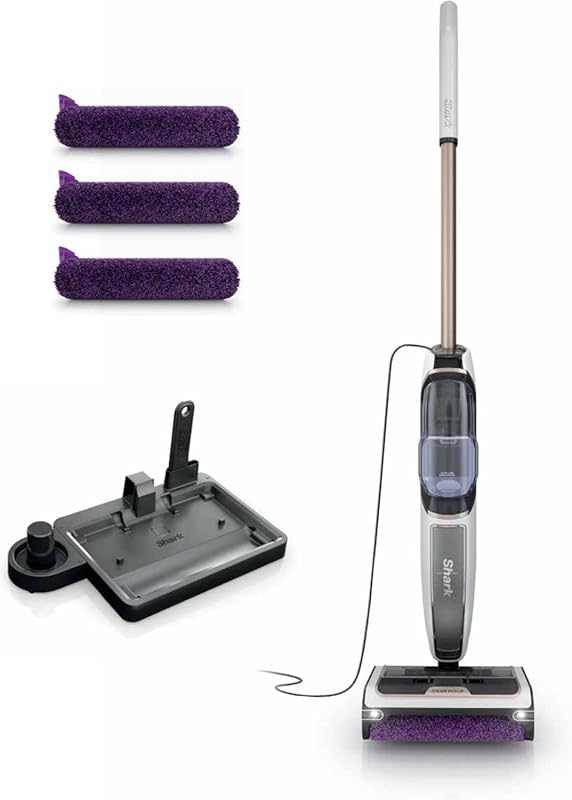 Shark Steam Pickup 3-in-1 Lightweight Steam Mop: Vacuums Debris, Scrub