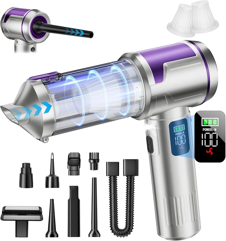 5 Best Battery Powered Car Vacuums: Tested & Approved 5 Portable Cordless Car Vacuum and Air Duster - Handheld with Powerful S