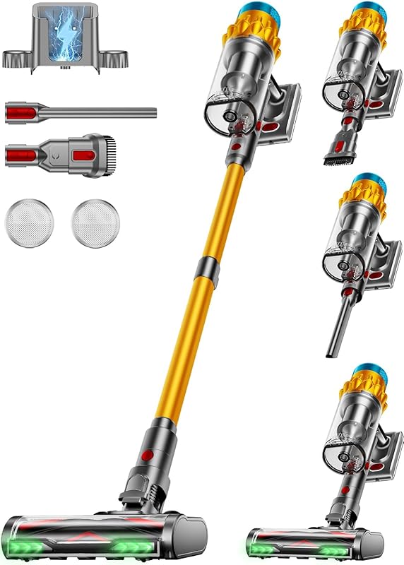 7 Best Dyson Cordless Vacuums: Expert Reviews for Unmatched Quality 7 Powerful Cordless Stick Vacuum: 650W, 70 Min Runtime, Anti-Tangle, Sel