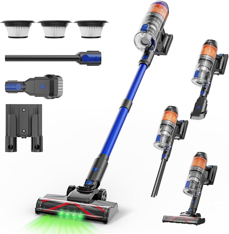 Cordless Stick Vacuum for Hard Floors, Pet Hair & Carpet, Lightweight 