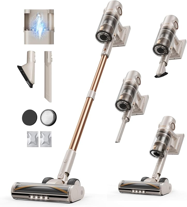 P7 Pro Cordless Vacuum Cleaner with Self-Standing Design, LED Headligh