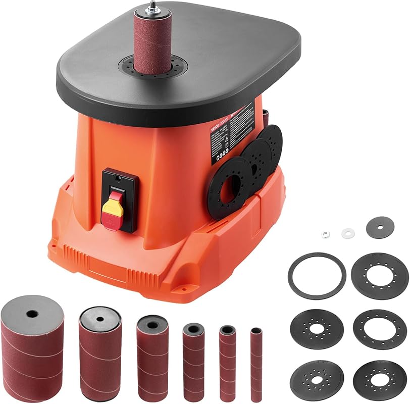 A VEVOR Oscillating Spindle Sander with 6 Sleeves, 5/8