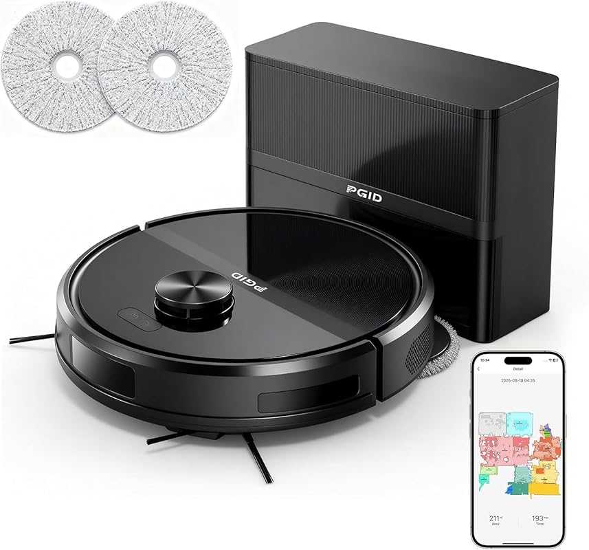 Self-Emptying Robot Vacuum Mop: FlexiArm, Powerful 15,000Pa, Zero-Tang